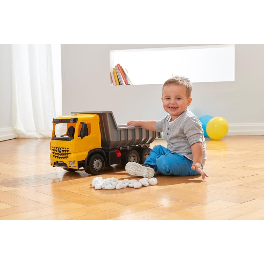 Ανατρεπόμενο φορτηγό Mercedes GIGA TRUCKS 65 cm κίτρινο/γκρι