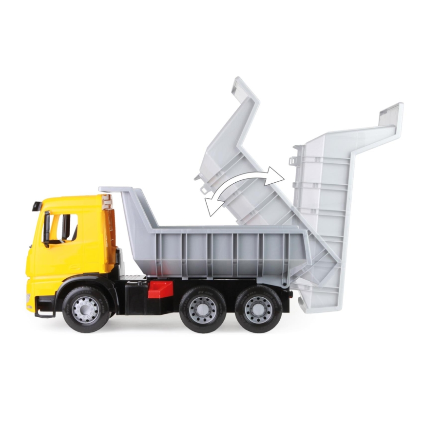 Ανατρεπόμενο φορτηγό Mercedes GIGA TRUCKS 65 cm κίτρινο/γκρι