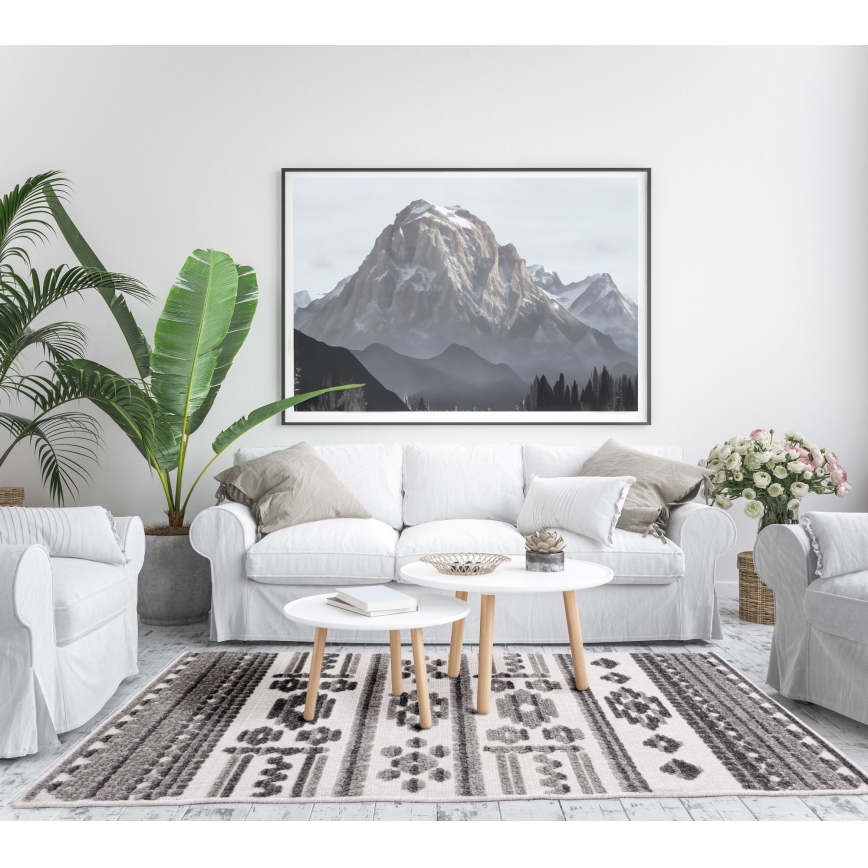 Ανατολίτικο χαλί NEPAL 120x180 cm γκρι/λευκό