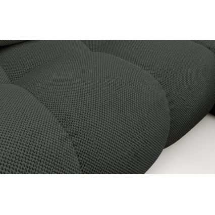 Αναδιπλούμενος γωνιακός επενδυμένος καναπές-κρεβάτι με αποθηκευτικό χώρο σε σχήμα L ALMADA, δεξιός, ανθρακί