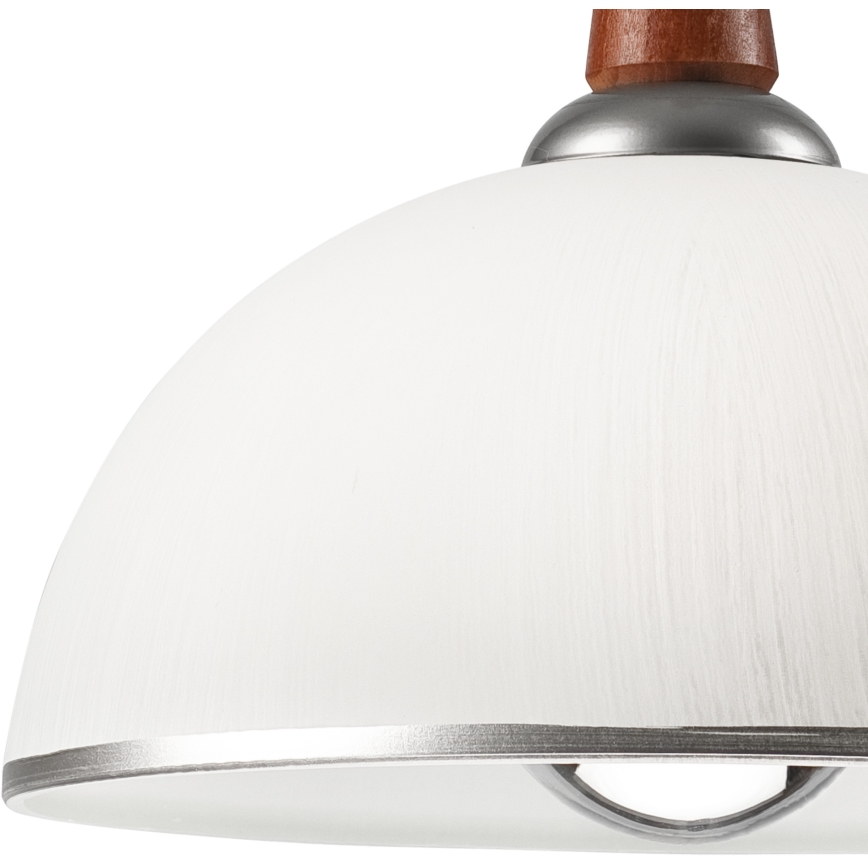 Αναδιπλούμενο φωτιστικό CHIARA 1xE27/60W/230V ασημί/καφέ/οξιά