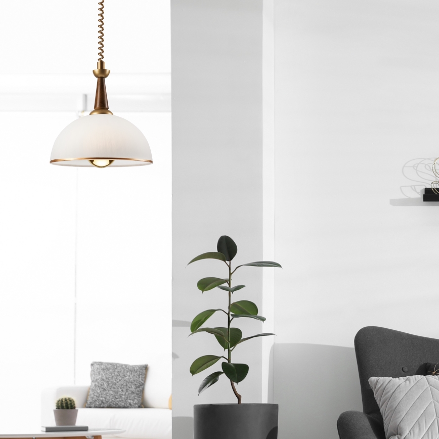 Αναδιπλούμενο φωτιστικό CHIARA 1xE27/60W/230V καφέ/οξιά