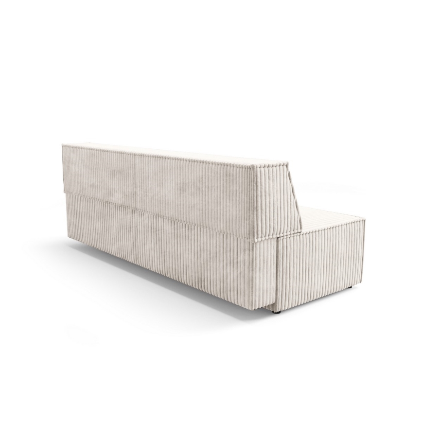 Αναδιπλούμενος τριθέσιος καναπές με αποθηκευτικό χώρο TERAMO μπεζ