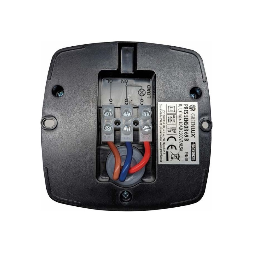 Ανιχνευτής παρουσίας PRES SENSOR 2000W, μαύρος