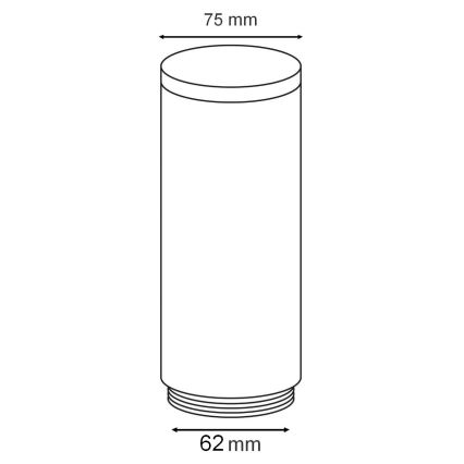 Ανταλλακτικό αμπαζούρ για εξωτερικό φωτιστικό OSLO λευκό/ανθρακί