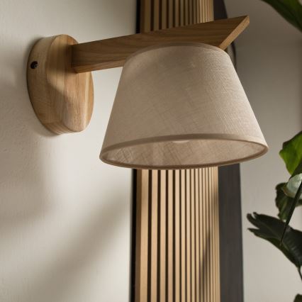 Ανταλλακτικό αμπαζούρ για κρεμαστό φωτιστικό οροφής και φωτιστικό τοίχου ANTONIO E14 120x200 mm μπεζ