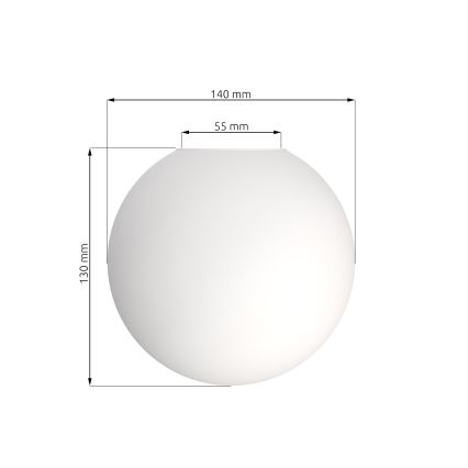 Ανταλλακτικό αμπαζούρ για πολυέλαιο SOMA/SMART/GLAM/ROYAL/LINNEAR. Κατάλληλο για ντουί E14, διάμετρος 14 εκ., λευκό