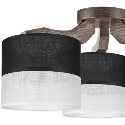 Ανταλλακτικό καπέλο για πολυέλαιο, επιτοίχιο φωτιστικό και επιτραπέζιο φωτιστικό ANDREA E27 διάμ. 16 εκ. μαύρο/άσπρο