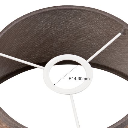 Ανταλλακτικό καπέλο για πολυέλαιο και επιτοίχιο φωτιστικό ANTONIO E14 120x200 mm καφέ