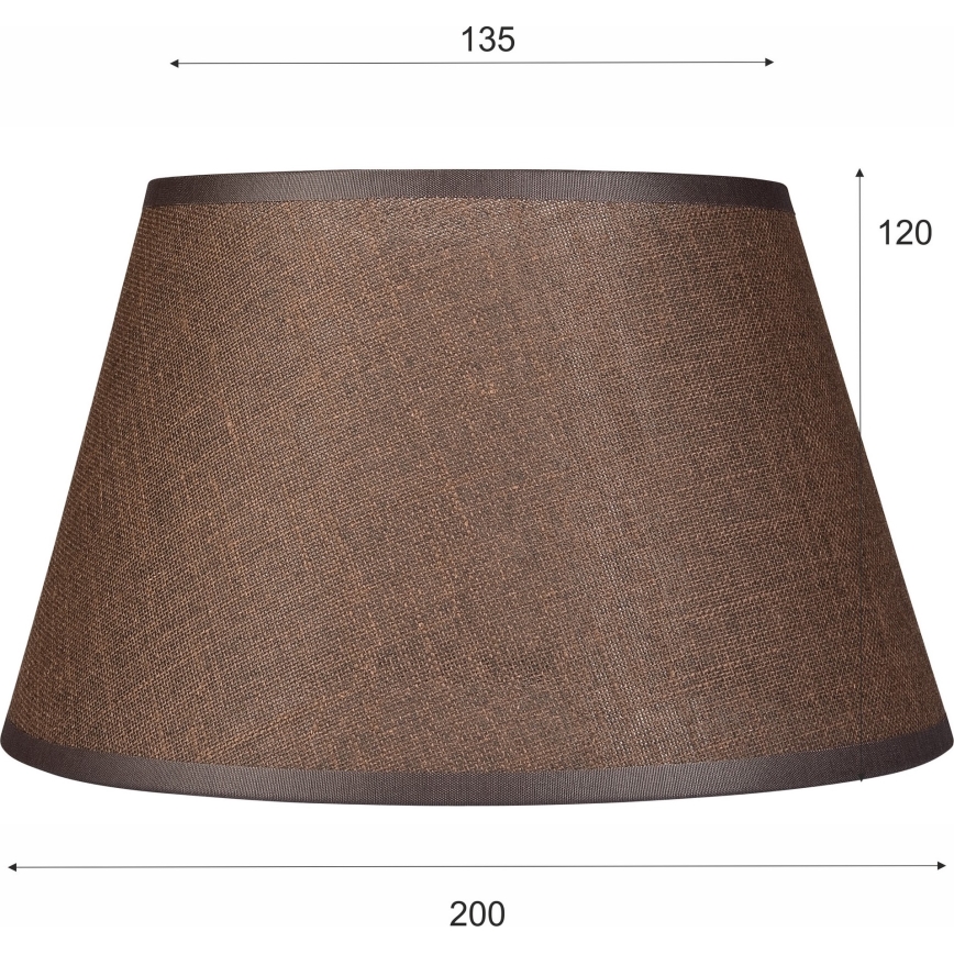Ανταλλακτικό καπέλο για πολυέλαιο και επιτοίχιο φωτιστικό ANTONIO E14 120x200 mm καφέ