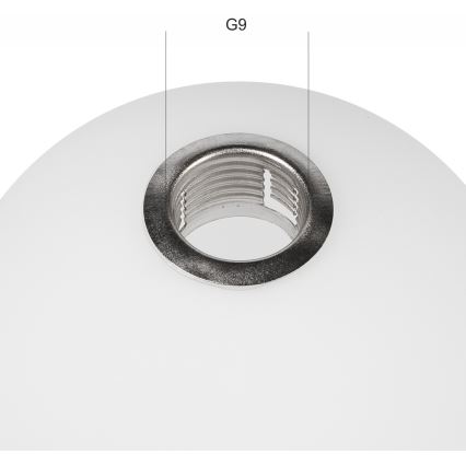 Ανταλλακτικό γυαλί για πολυέλαιο ASTRO G9 διάμετρος 12 εκ.