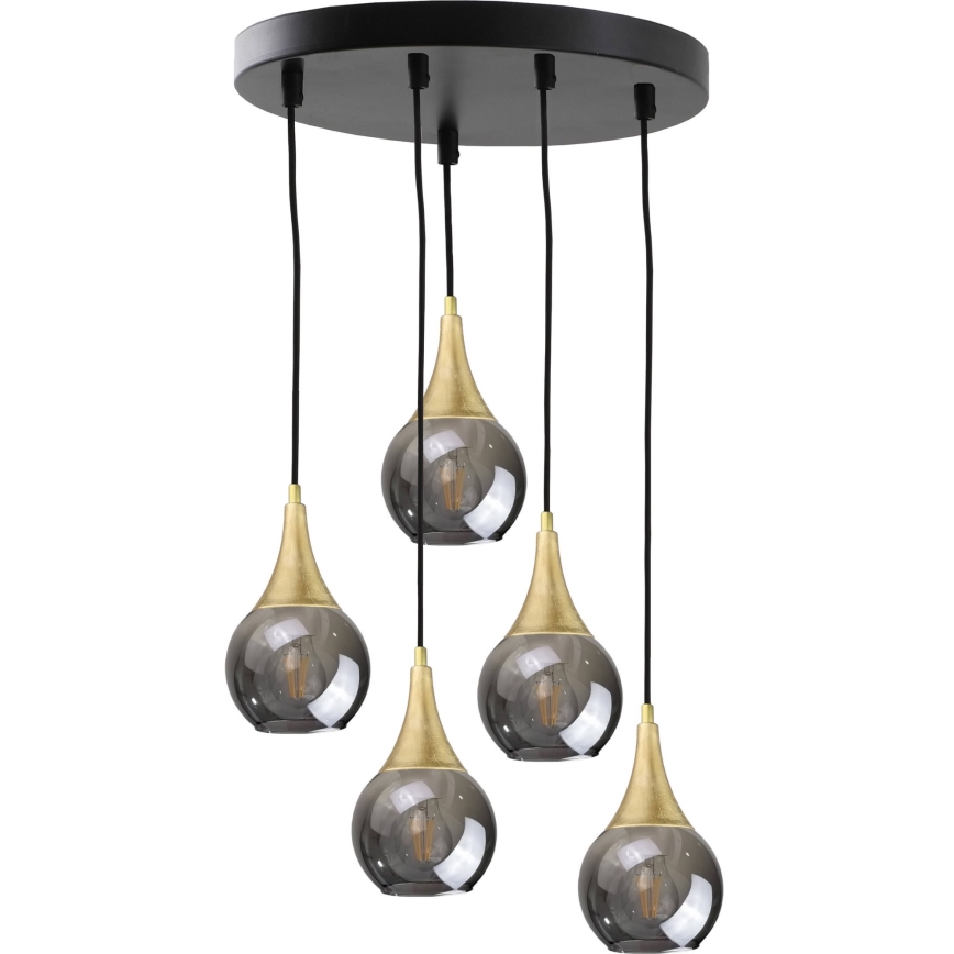 Ανταλλακτικό γυαλί για πολυέλαιο LACRIMA SMOKY E27 διάμ. 15 εκ. μαύρο καπνιστό