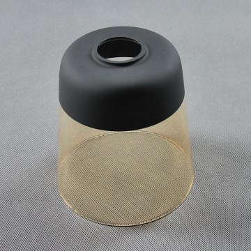 Ανταλλακτικό γυαλί για πολυέλαιο AMBER E27, διάμ. 15,5 cm, μαύρο/καπνιστό μπεζ