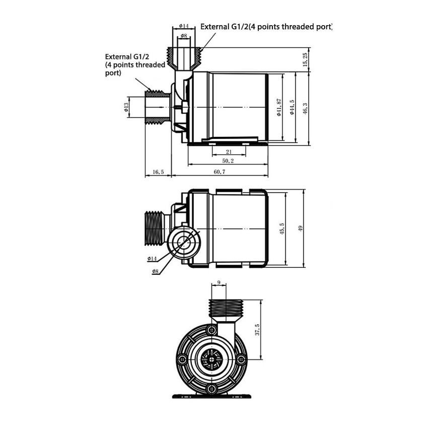 Αντλία 24 V, 800 l/ώρα