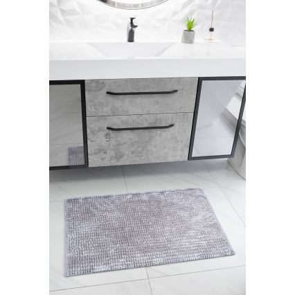 Αντιολισθητικό χαλάκι μπάνιου CHENILLE 50x80 cm ανοιχτό γκρι