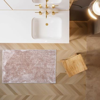 Αντιολισθητικό χαλάκι μπάνιου CHENILLE 50x80 cm μπεζ