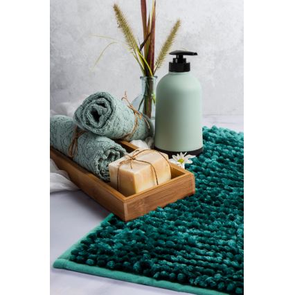 Αντιολισθητικό χαλάκι μπάνιου CHENILLE 50x80 εκ. τιρκουάζ