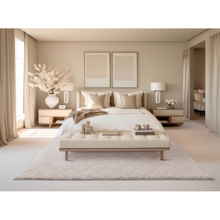 Αντιολισθητικό χαλί MODENA NEW 80x140 cm, σε κρεμ απόχρωση