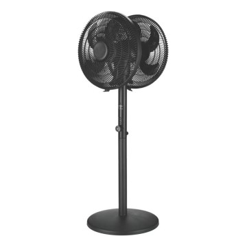 Ανεμιστήρας δαπέδου 120W/230V 2x Ø 40 cm μαύρος + τηλεχειριστήριο