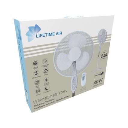 Ανεμιστήρας δαπέδου 45W/230V, διάμετρος 40 εκ., λευκός