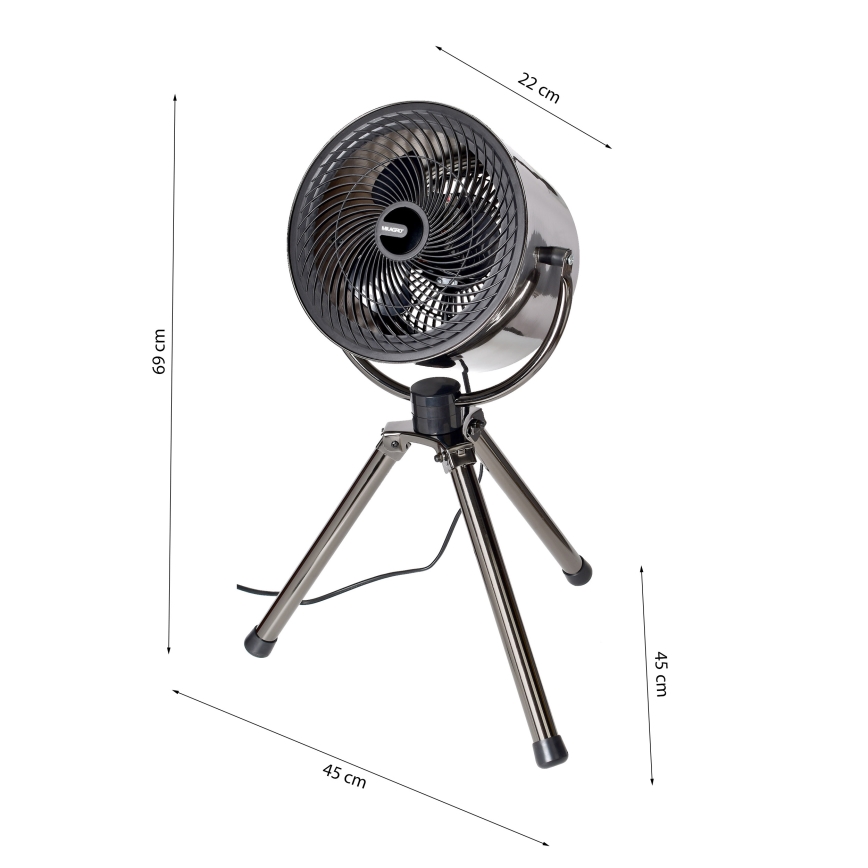 Ανεμιστήρας δαπέδου TRIPOD 40W/230V, Ø 45 cm, μαύρος