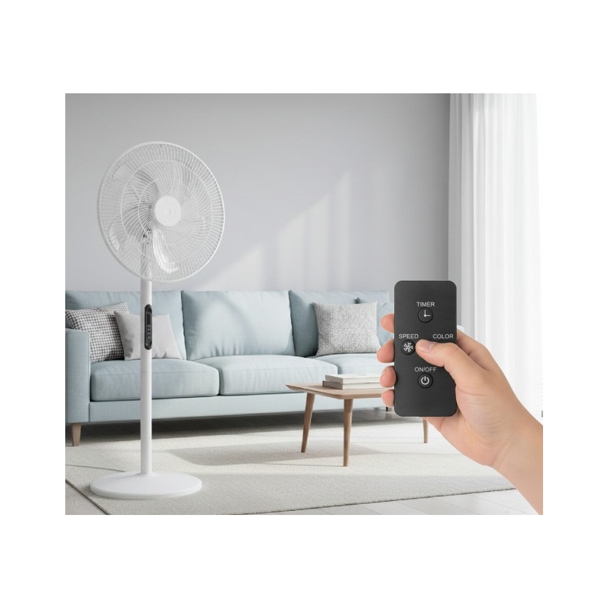 Ανεμιστήρας δαπέδου VIENTO-R 40W/230V λευκός + τηλεχειριστήριο