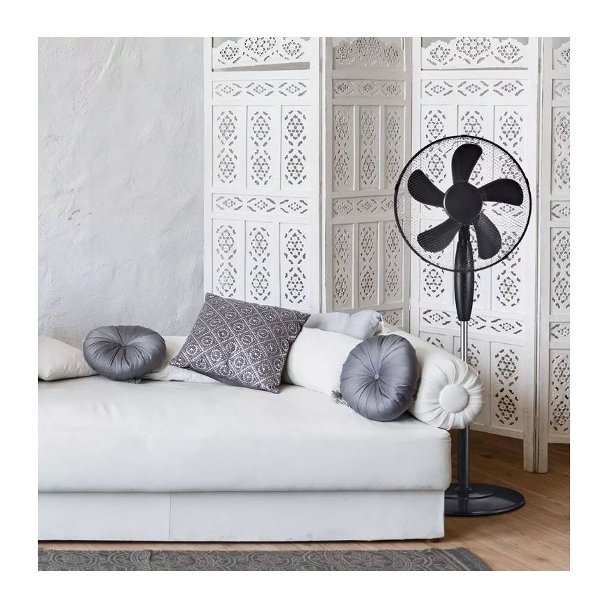 Ανεμιστήρας δαπέδου, διάμετρος 43 cm, 55W/230V, μαύρος