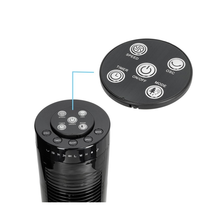 Ανεμιστήρας Ορθοστάτης HOORN 45W/230V 81 cm μαύρο