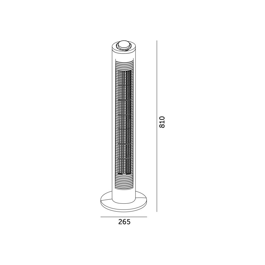 Ανεμιστήρας Ορθοστάτης VENLO 45W/230V 81 cm μαύρο