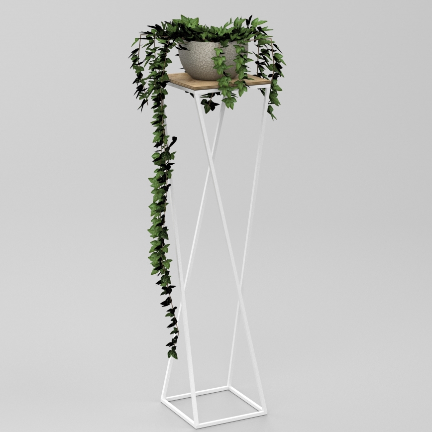 Ανθοστήλη 100x24 cm λευκή