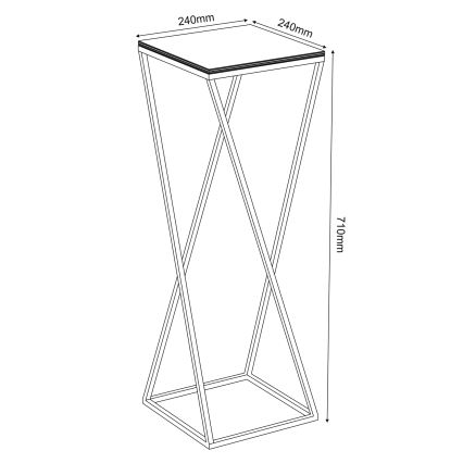 Ανθοστήλη 70x24 cm μαύρη