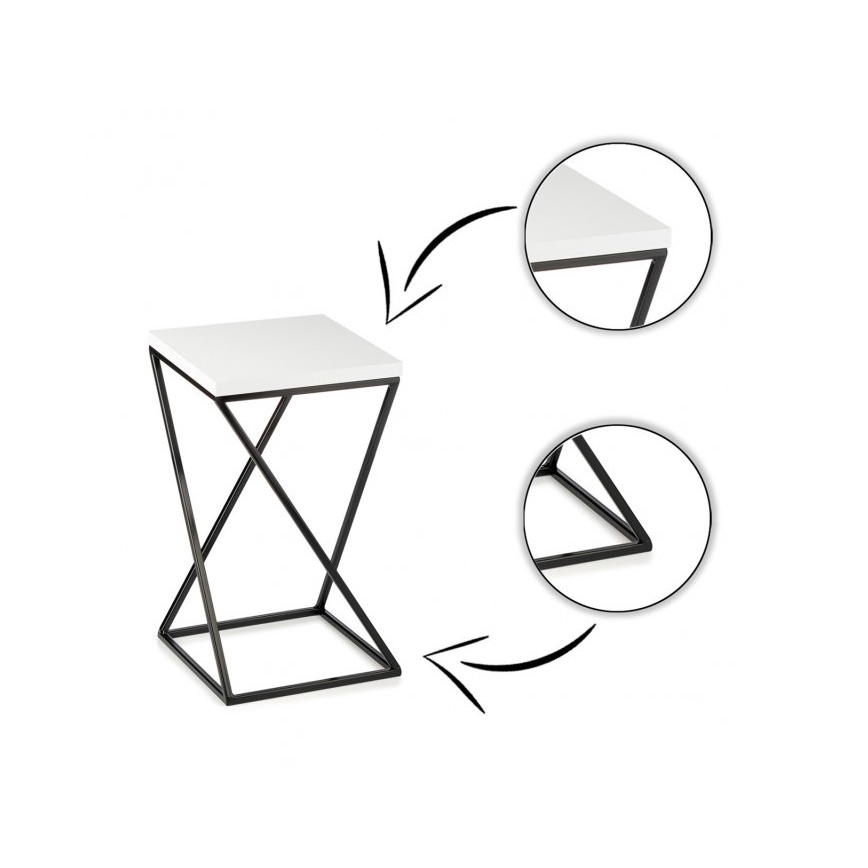 Ανθοστήλη LOFT 40x24 cm μαύρο/λευκό