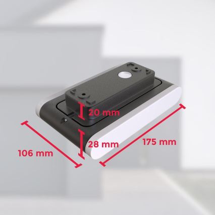 B.K. Licht 1184 - Εξωτερικό επιτοίχιο φωτιστικό LED 2xLED/3,5W/230V IP44 4000K