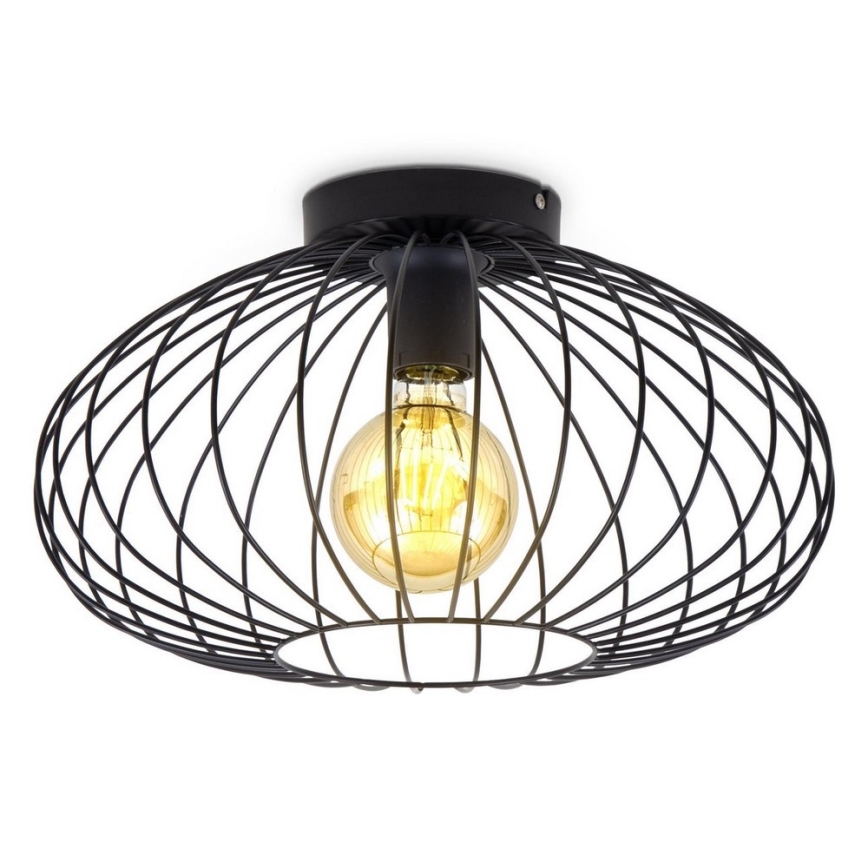 B.K. Licht 1398 - Πλαφονιέρα οροφής RETRO 1xE27/40W/230V μαύρο