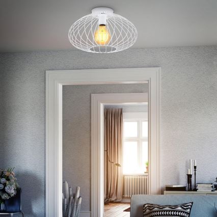 B.K. Licht 1399 -Πλαφονιέρα οροφής RETRO 1xE27/40W/230V λευκό