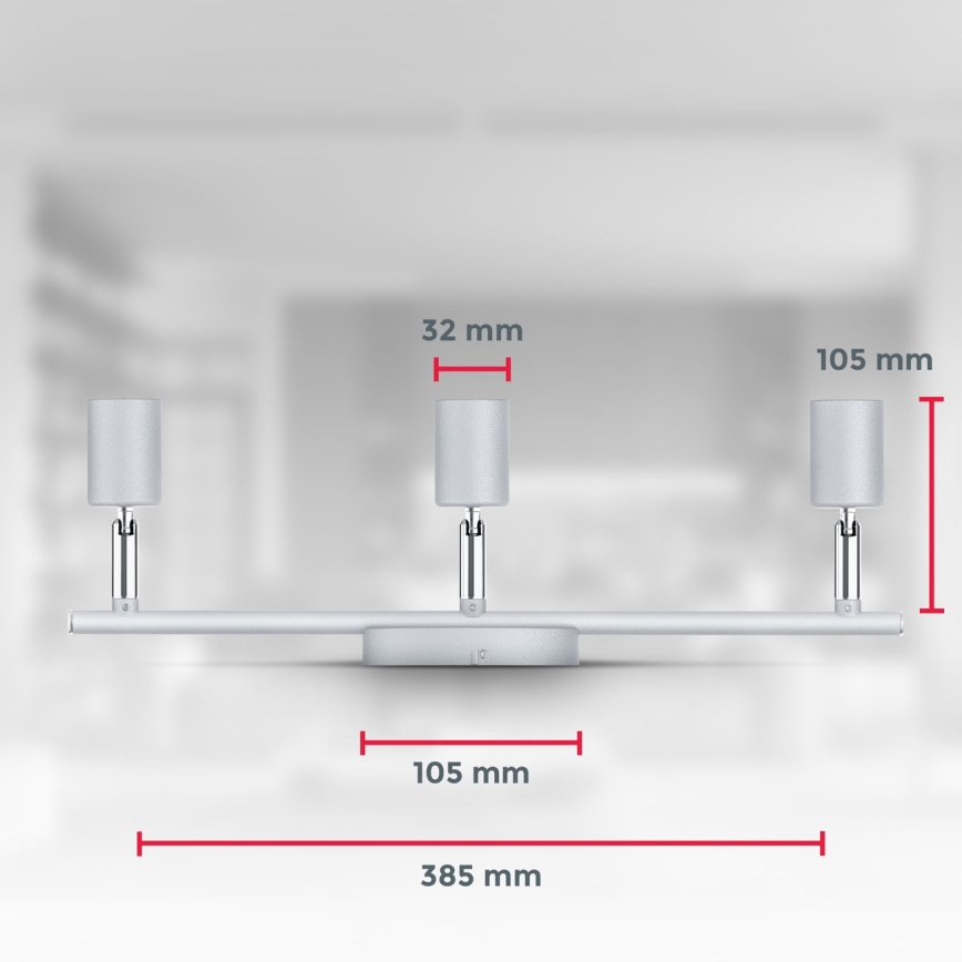 B.K.Licht 1409 - Φωτιστικό σποτ LED 3xGU10/5W/230V