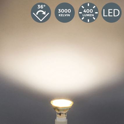 B.K.Licht - Σετ 5 τεμ. LED λαμπτήρες GU10/5W/230V 3000K