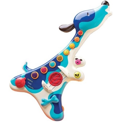 B-Toys - Παιδική ηλεκτρική κιθάρα Σκύλος Woofer 3xAA