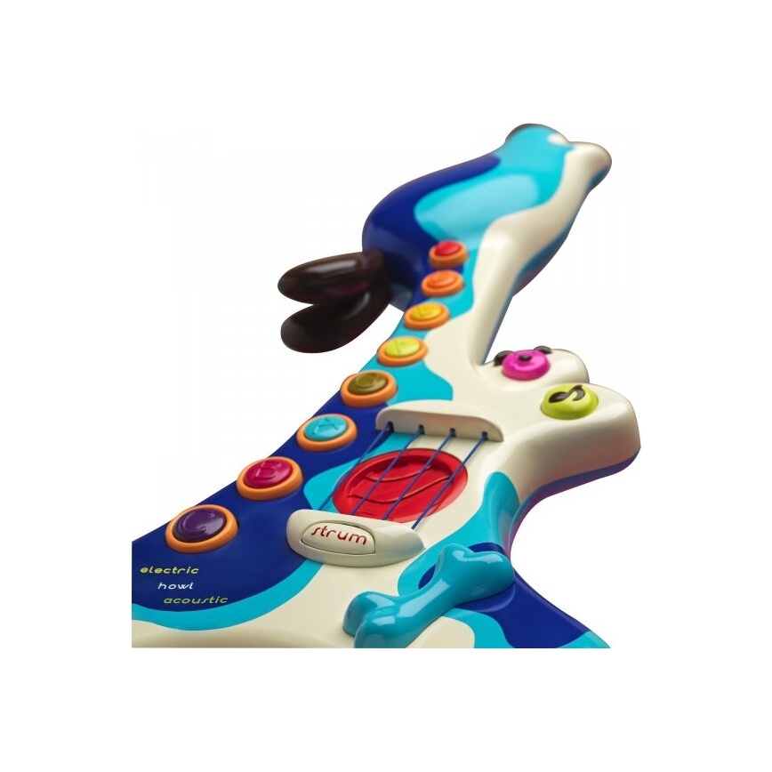 B-Toys - Παιδική ηλεκτρική κιθάρα Σκύλος Woofer 3xAA