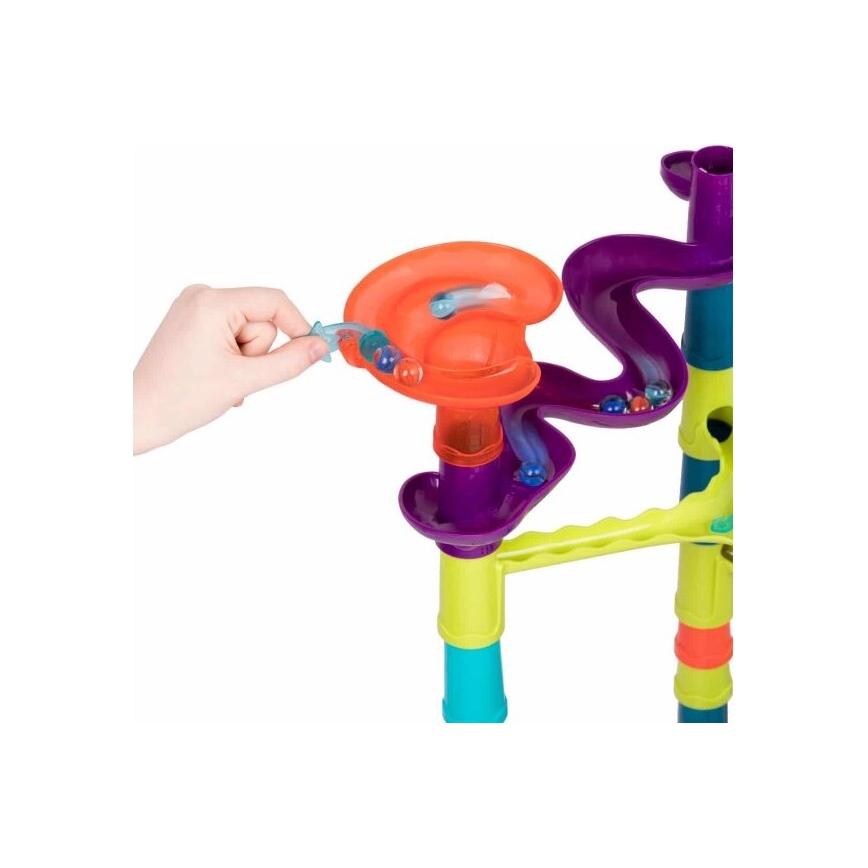 B-Toys - Παιχνίδι κατασκευών Marble track MARBLE Deluxe 3xAG13
