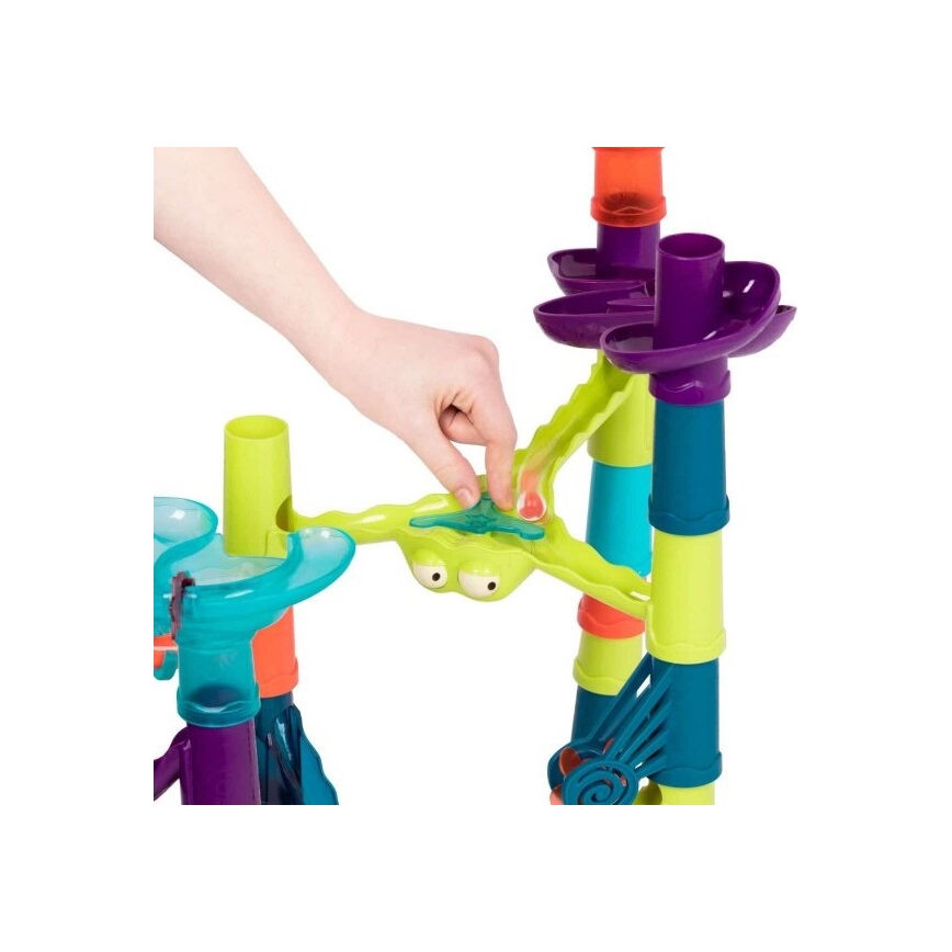 B-Toys - Παιχνίδι κατασκευών Marble track MARBLE Deluxe 3xAG13