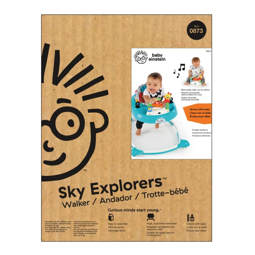Baby Einstein - Στράτα για μωρά SKY EXPLORERS WALKER 3xAA