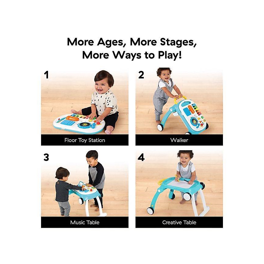 Baby Einstein - Στράτα μωρού με δραστηριότητες 4σε1 MUSICAL MIX ‘N ROLL 3xAA