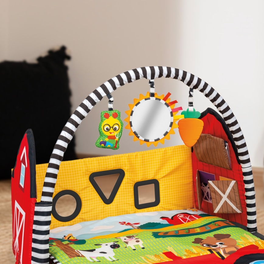 Baby Einstein - Παιδικό πατάκι δραστηριοτήτων BUSY BARNYARD 4xAA