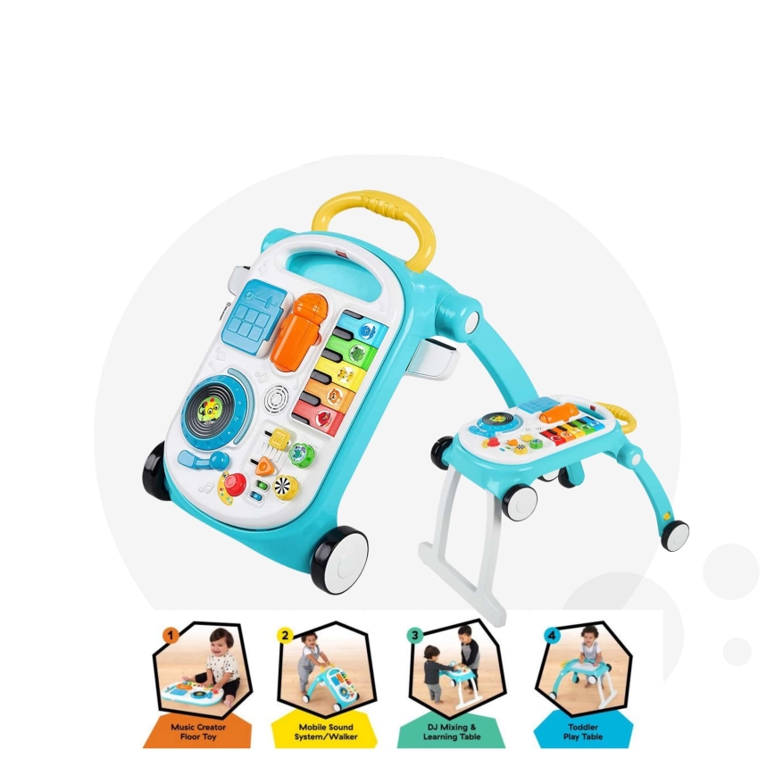 Baby Einstein - Στράτα μωρού με δραστηριότητες 4σε1 MUSICAL MIX ‘N ROLL 3xAA