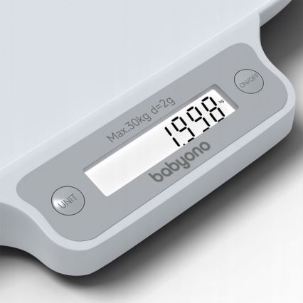 BabyOno - Ηλεκτρονική ζυγαριά για παιδιά έως 30 kg, λειτουργία με 3xAAA