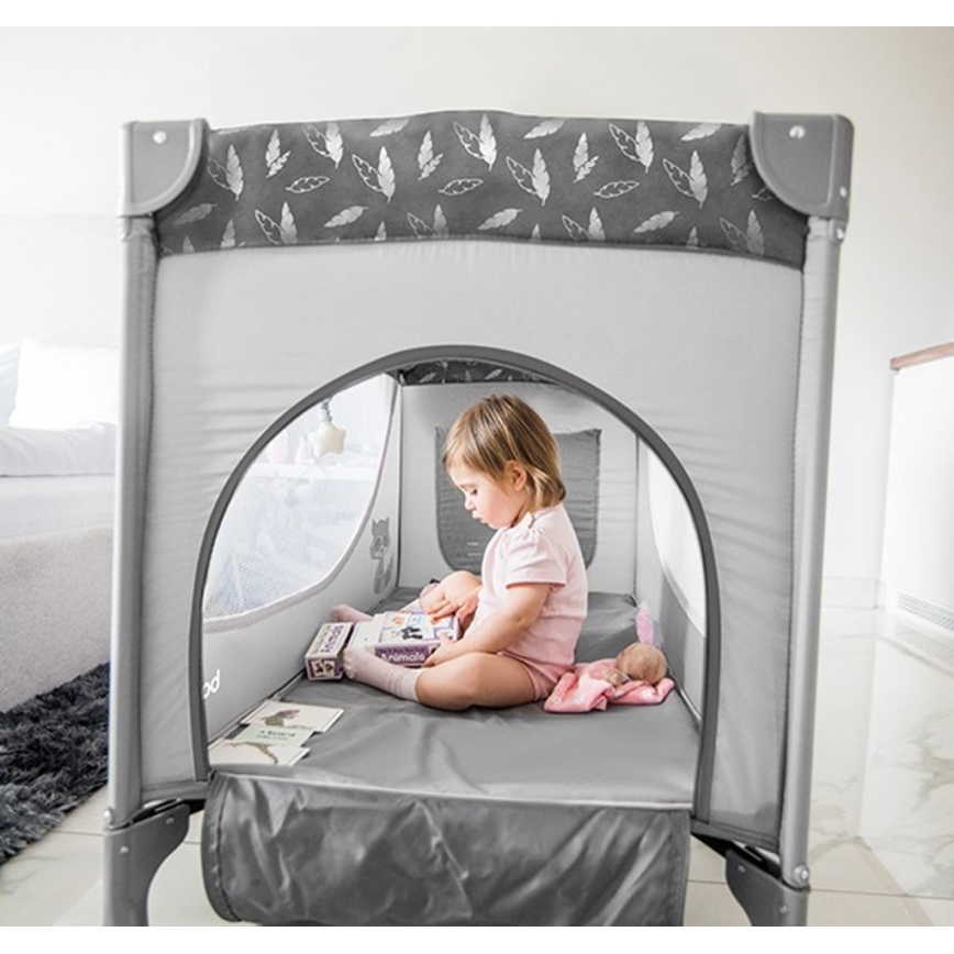 BabyOno - Παρκοκρέβατο BASIC γκρι