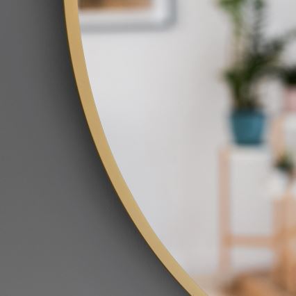 Baltica Design - LED επιτοίχιος καθρέφτης μπάνιου με ενσωματωμένο φωτισμό BRIGHT LED/15W/230V 4500K διάμ. 90 cm IP65 χρυσός