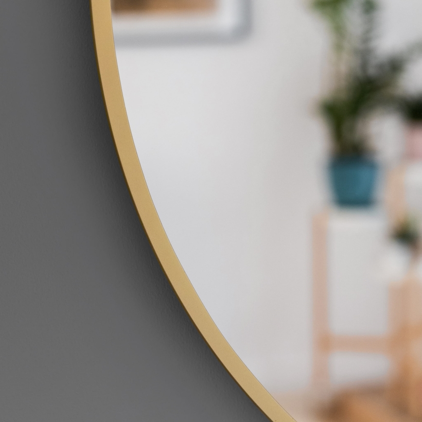 Baltica Design - Επιτοίχιος LED καθρέφτης μπάνιου με ενσωματωμένο φωτισμό BRIGHT LED/15W/230V 4500K Ø 60 cm IP65 σε χρυσό