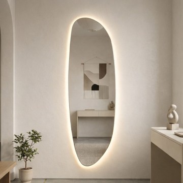 Baltica Design - LED Επιτοίχιος καθρέφτης μπάνιου με ενσωματωμένο φωτισμό STONE FLUID LED/15W/230V 4500K 155x50 cm IP65